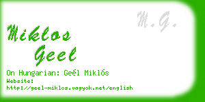 miklos geel business card