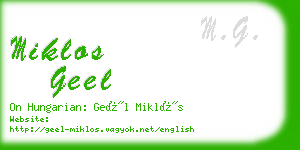 miklos geel business card